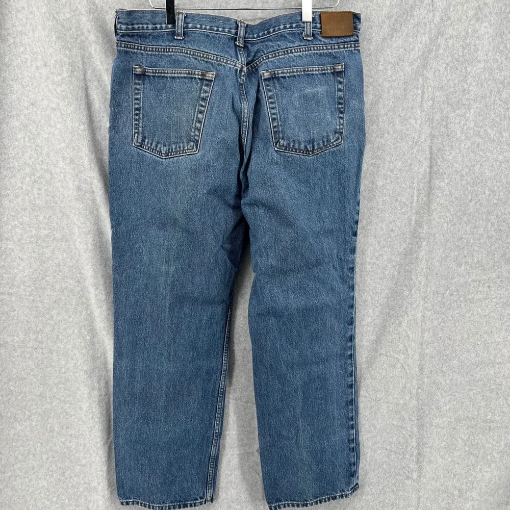 Brooks Brothers 346 Mens Straight Leg Jeans Blue Medium Wash 38x30 100% Cotton